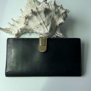 Vintage Lederer Leather long wallet with 8 card slots